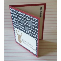Weihnachtskarten|Teufelinchens_Ideen_Shop Sterne und Hirsch - Weihnachtskarte