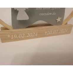 Best Sternenkind Andenken | Geschenk für Sternenkinder | Ring mit Stern mit Spruch und Namen | Deko für Sternenkind Mutmacher