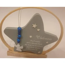Best Sternenkind Andenken | Geschenk für Sternenkinder | Ring mit Stern mit Spruch und Namen | Deko für Sternenkind Mutmacher