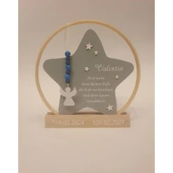 Best Sternenkind Andenken | Geschenk für Sternenkinder | Ring mit Stern mit Spruch und Namen | Deko für Sternenkind Mutmacher