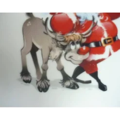 Weihnachtsdeko|Keramikarte Sternteller für Weihnachtsgebäck,Weihnachtsmann,Rentier,Kekse, Einzelstück