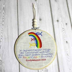 Discount Stickbild „Regenbogen“ Erinnerung Erstkommunion Konfirmation Firmung besonderes Geschenk Geschenke