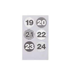 Bastelzubehör|AmOlenDiek Sticker Adventskalenderzahlen schwarz weiß