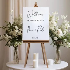 Outlet Sticker für Willkommensschild Empfangstafel personalisiert,Wedding Verlobung Willkommensschild Hochzeit, Hochzeitsdeko,H Accessoires