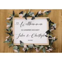 Outlet Sticker für Willkommensschild Empfangstafel personalisiert,Wedding Verlobung Willkommensschild Hochzeit, Hochzeitsdeko,H Accessoires
