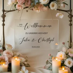 Outlet Sticker für Willkommensschild Empfangstafel personalisiert,Wedding Verlobung Willkommensschild Hochzeit, Hochzeitsdeko,H Accessoires