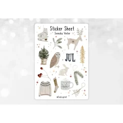New Sticker Skandi Winter 1 | Sweden | Aufkleber Bulletjournal | Journal Sticker | Skandinavien Sverige | Boho Sticker & Aufkleber