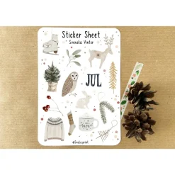 New Sticker Skandi Winter 1 | Sweden | Aufkleber Bulletjournal | Journal Sticker | Skandinavien Sverige | Boho Sticker & Aufkleber