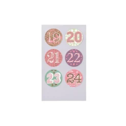 Bastelzubehör|AmOlenDiek Sticker Zahlen Adventskalender rot grün