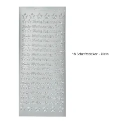Outlet Stickerbogen Frohe Weihnachten silber Bastelzubehör