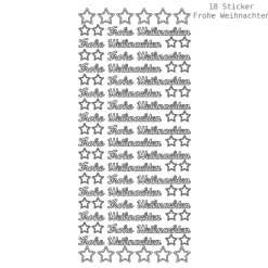 Hot Stickerbogen Frohe Weihnachten 18 Schriftzüge Bastelzubehör