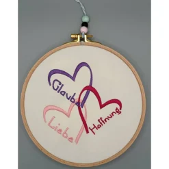 Outlet Stickrahmen- Liebe, Glaube, Hoffnung - Erinnerung • Deko • Dekoration • Holzrahmen • Andenken • Kirche • Gedenken•Trauer Dekoration