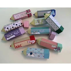 Online Stiftebox als Geschenkverpackung zur Einschulung / zum Schulanfang, Geschenkidee für Schulkinder, Gutschein, Handarbeit Kinder Einschulung