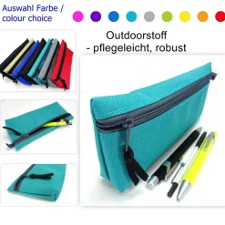 Sale Stiftemäppchen Federmäppchen Kosmetik Pinsel, viele Farben petrol rot royalblau wasserabweisend BuntMixxDESIGN Federmäppchen
