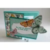 Outlet Stilvoll geformte Glückwunschkarte zum Geburtstag Stampin up! Mit Schmetterlingen handgefertigtes Unikat Glückwunschkarten
