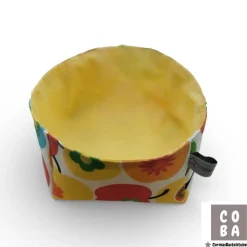 Stoffkörbchen Apfel Retro Design – Osternest aus Baumwolle, verstärkt, Deko & Aufbewahrung Osterkörbchen