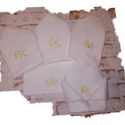 Clearance Stoffservietten Baumwolle 50 x 50 cm mit Initialen Servietten