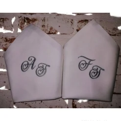 Stoffservietten mit Monogramm Gastgeschenke