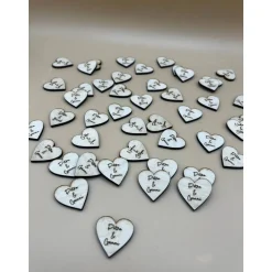 Streudeko zur Hochzeit /Dekoration Tisch / Herzen mit Namen/ Platzkarten/Holz Herz Personalisiert Hochzeit  Tischdeko Ge Hochzeitsdeko