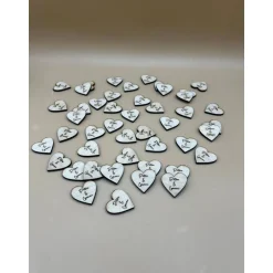 Streudeko zur Hochzeit /Dekoration Tisch / Herzen mit Namen/ Platzkarten/Holz Herz Personalisiert Hochzeit  Tischdeko Ge Hochzeitsdeko