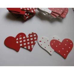 Clearance Streuteile Herzen rot & weiß – Holz Deko Hochzeit, Liebe & Valentinstag, 21 Stück Hochzeitsdeko