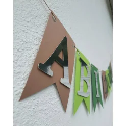 Geschenke|TiJaPapierDeko Super schöne Girlande zum Abitur, ABI 2026 in Grün und Beige mit silberner Schrift #Abi #Abitur #Abschluss