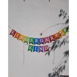 Best Supercoole Girlande zum Kindergarten Start Bunte Farben mit dem Schriftzug Kindergartenkind handgefertigt Kinder Glückwunschkarten