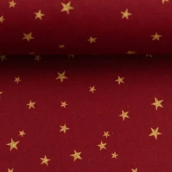 Weihnachtsstoffe|Mamasign Swafing - Baumwolle rot mit Sterne - Weihnachten - 50cm