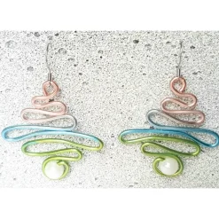 Outlet Tannenbaum Ohrringe mit Farbverlauf Weihnachtsaccessoires