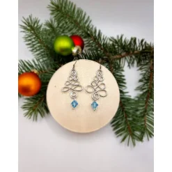 Outlet Tannenbaum Ohrringe mit funkelnden Kristallen Weihnachtsaccessoires