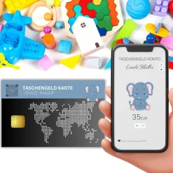 Clearance Taschengeld Karte | QrCode Geldgeschenk | Personalisiertes Geschenk für Kinder | Elefant Geldgeschenke