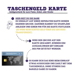 Clearance Taschengeld Karte | QrCode Geldgeschenk | Personalisiertes Geschenk für Kinder | Elefant Geldgeschenke