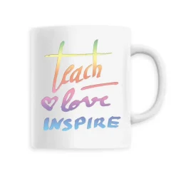 Einschulung|Das Moment Tasse Teach Love Inspire bunt