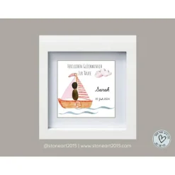Online Taufgeschenk Mädchen • Steinbild Taufe personalisiert • Geschenk Patenkind • Karte zur Taufe • Andenken Taufe Unikat Geschenke