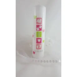 Clearance Taufkerze für Mädchen, modern, verspielt, mit Schmetterlingen Taufkerzen