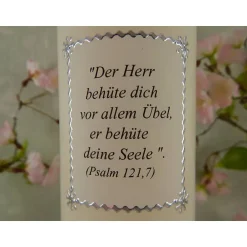 Taufkerzen|Lenz Kerzen Taufkerze Mädchen Lebensbaum grün silber Baum des Lebens Regenbogen Namenskette Name Datum Spruch individualisierbar