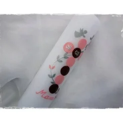 Best Taufkerze Mädchen, rosa braun, verspielt Taufkerzen