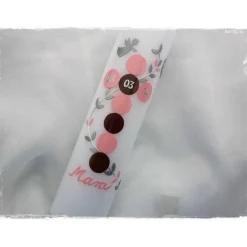 Best Taufkerze Mädchen, rosa braun, verspielt Taufkerzen