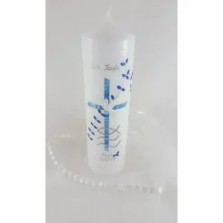 Taufkerzen|Kerzenliebe Taufkerze modern, für Jungs, blau
