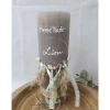 Taufkerzen|CreativAnita Taufkerze Rustikkerze mit Teelicht Boho-Stil mit Pampasgras MINT
