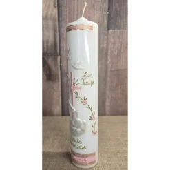 Taufkerzen|Keramikflamme Taufkerze 30x6 - Baby - Personalisierbar - in zwei Variationen