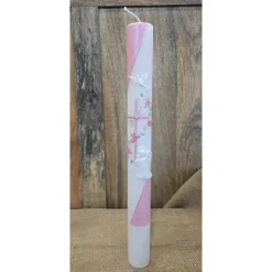 Taufkerzen|Keramikflamme Taufkerze 40x4 - Engel -