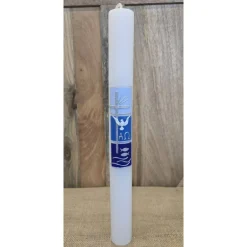 Taufkerzen|Keramikflamme Taufkerze 40x4 -  "Silber" in verschiedenen Farbtönen