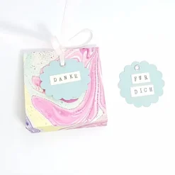 Teebeutelbuch Teealbum Hardcover, 2 Varianten-Marmorpapier oder Kleisterpapier Geschenkverpackungen