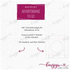 New Teelichtbotschaften als Mini-Adventskranz mit Maxi-Spaß: Entdecke unser Adventskranz to Go mit Teelichtbotschaften Adventskränze