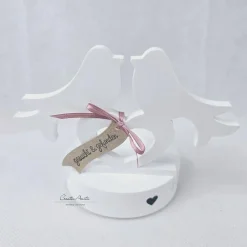 Clearance Teelichthalter mit Einschieber -Vogelpärchen- Hochzeitsgeschenk Hochzeitsgeschenke