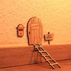 Outlet 4teiliges Wichtelset aus Holz | Personalisierte Wichtel Geschenkidee | Wichtel Deko Wichtelzauber