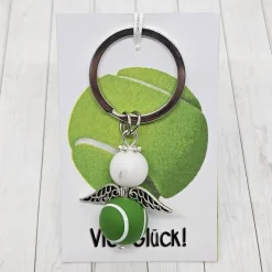 Sale Tennis Schutzengel Schlüsselanhänger – Glücksbringer für Tennisspieler & Fans Geschenke