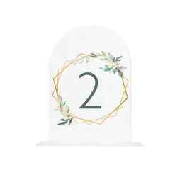 Discount Tischaufsteller Hinweisschild Acryl Holz Design Bernadette Tischdekoration
