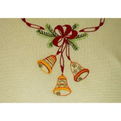 Outlet Tischdecke Weihnachten Adventzeit Glocken Tischtuch Weihnachtstischdecke handbestickte Tischdecke Mitteldecke Tischdekor Weihnachtsbaumdecken